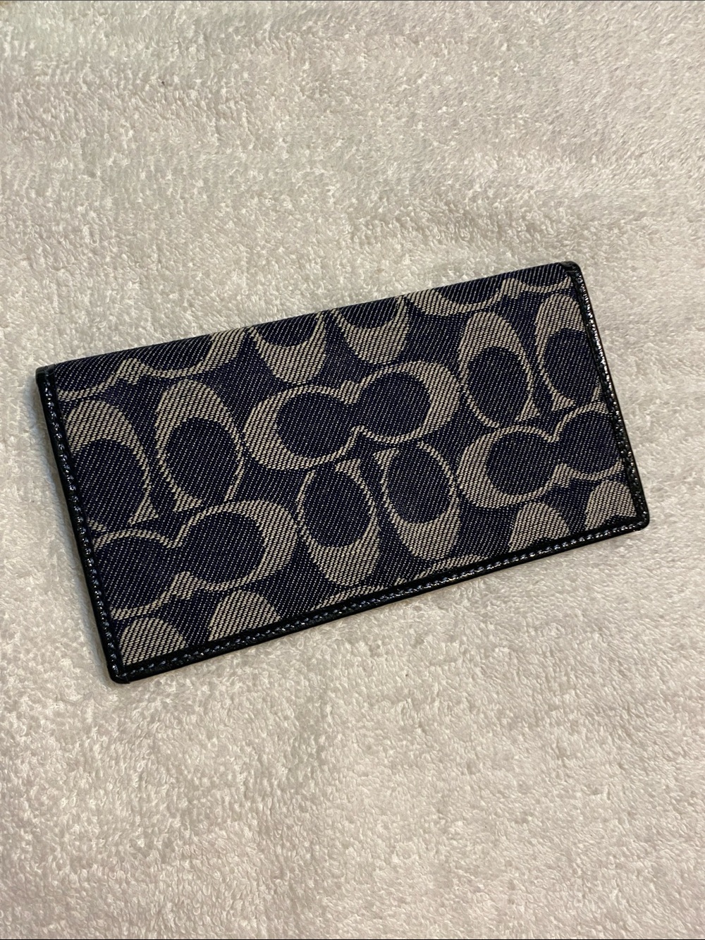 Coach Denim Checkbook Wallet